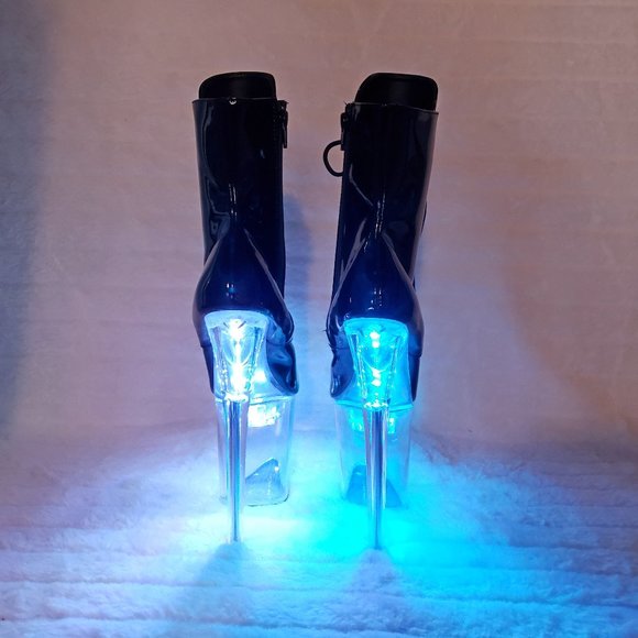 FlashDance 8" Led Light up Platform Ankle Boots Flash dance - Picture 4 of 16